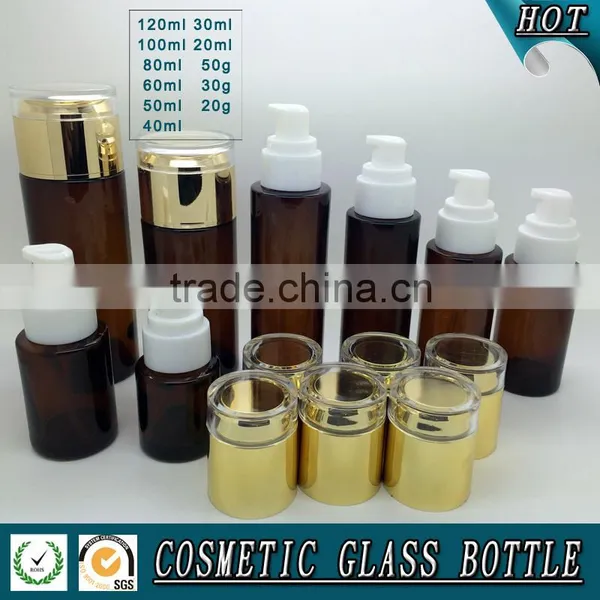Hot Saling Green Red Colored Cosmetic Glass Bottle and Cosmetic Glass Jar Quality Choice photo-4