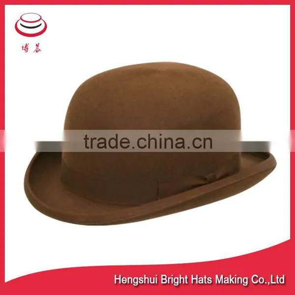 2016 New Style Wool Felt Bowler Hats With Bowknot photo-3