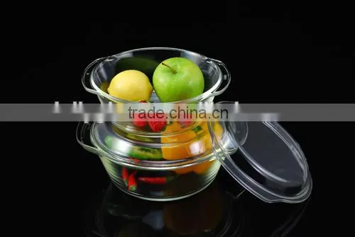 Round Stock Pot High Temperature Bowl Glass Bowl