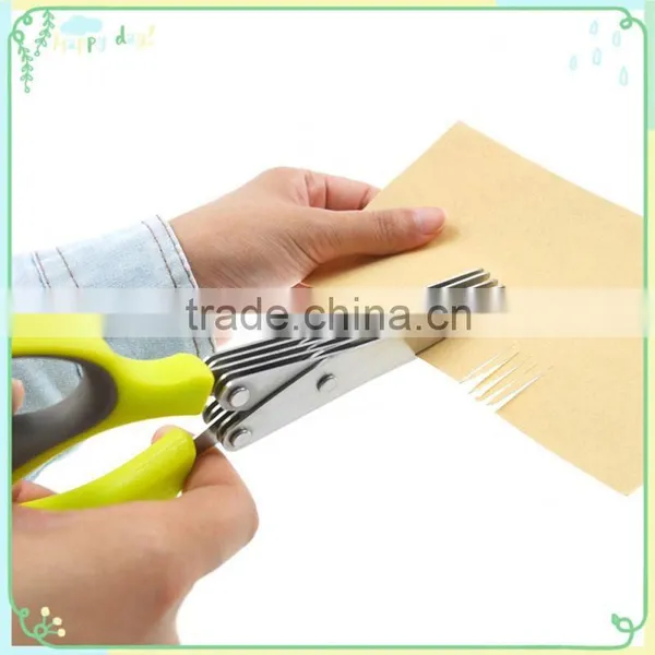 Herb Scissors With 5 Stainless Steel Blades Super Sharp Scissors With Anti-Slip Silicone Coated photo-5