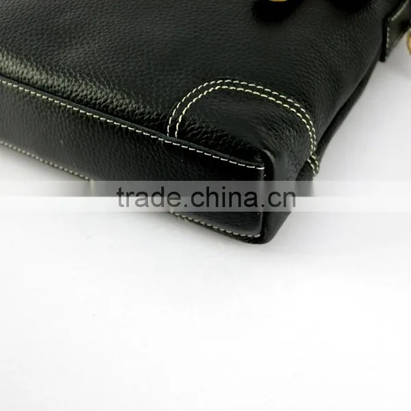 China Supplier Low Price Fashion Men Black Genuine Leather Briefcase photo-6