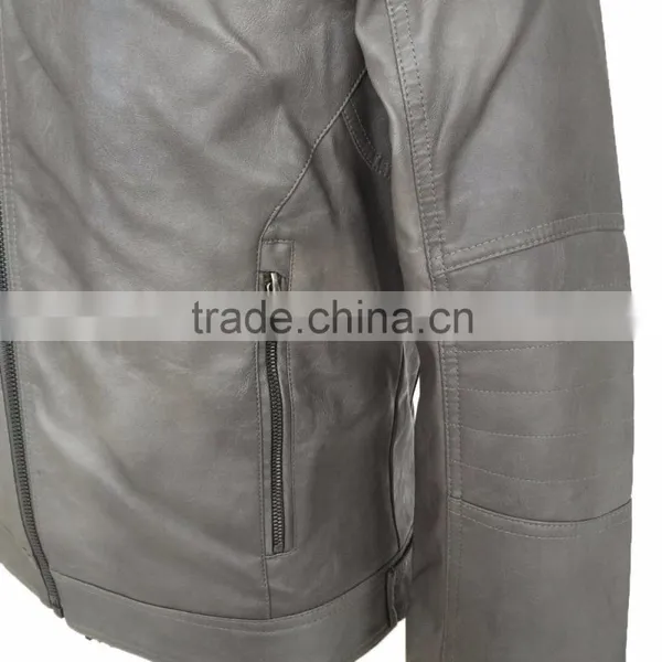 Men Garment Men Clothing PU Jacket 2016 photo-4