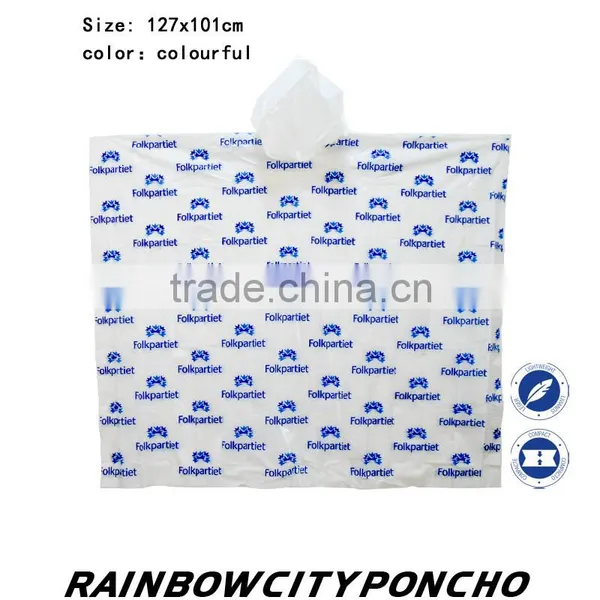 Promotional PE Poncho With in Print All Over the Body photo-2