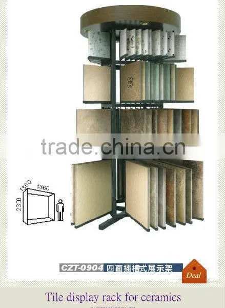 Assorted turn page tile display display stand