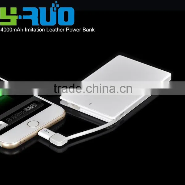 Mobile Power Bank Portable Charger With Built-in USB Charging Cable for Smartphones and Tablets photo-2