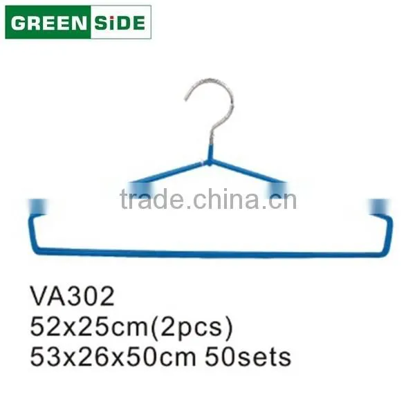 VA302 Antique Metal Plastic Coated Hanger Dry Cleaner Laundry Clothes Wire Hanger photo-2