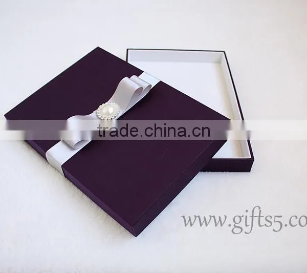 Wedding Invitation Decorative Silk Gift Boxes Made in China photo-3