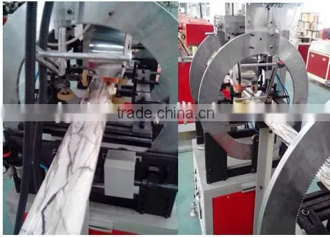 PVC Marble Skirting Production Line,PVC Fuax Marble Profile Making Machine photo-3