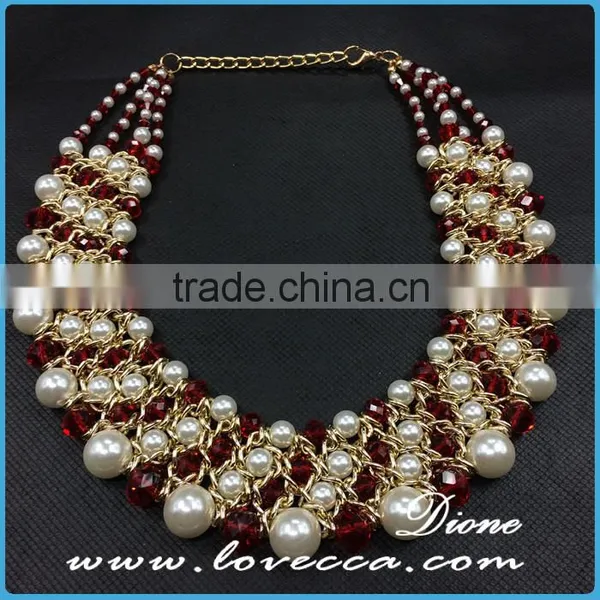 New Luxury Wedding Gift Jewelry Exaggerate Beads Fancy Gold Necklace photo-2