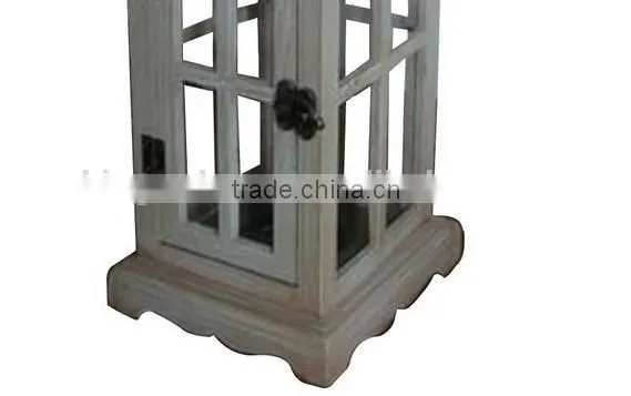 Classic Wooden Candleholder Iron Lanterns Indoor Stand photo-6