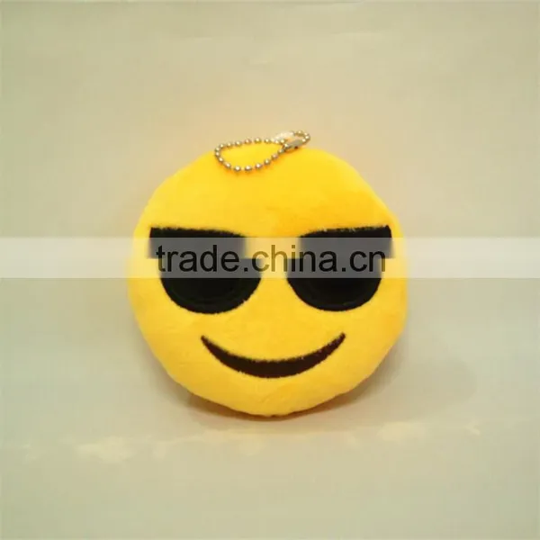 New Emoji Keychain PP Cotton Plush Custom Pendant Keychain Yellow Cushion Emoji Pendant Emoji Keychain photo-4
