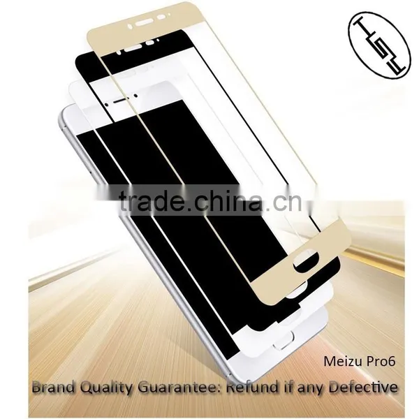 HUYSHE Cell Phone Anti-expolsion Screen 2.5D Full Cover Guard 9H Tempered Glass Protector for Meizu Pro 6 photo-2