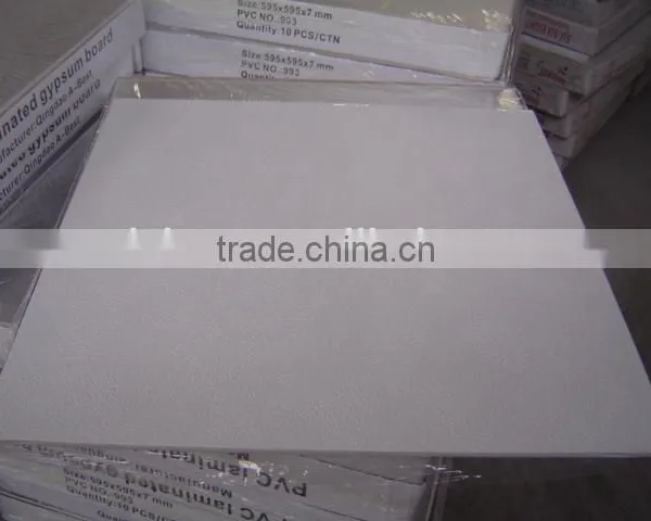 PVC Laminated Gypsum Ceiling Tiles 600*1200mm photo-5