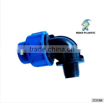 ISO PP Pipe Fitting for Irrigation, PP Compression Elbow/PP Material Plastic Pipe Compression Fittings Equal Elbow photo-6