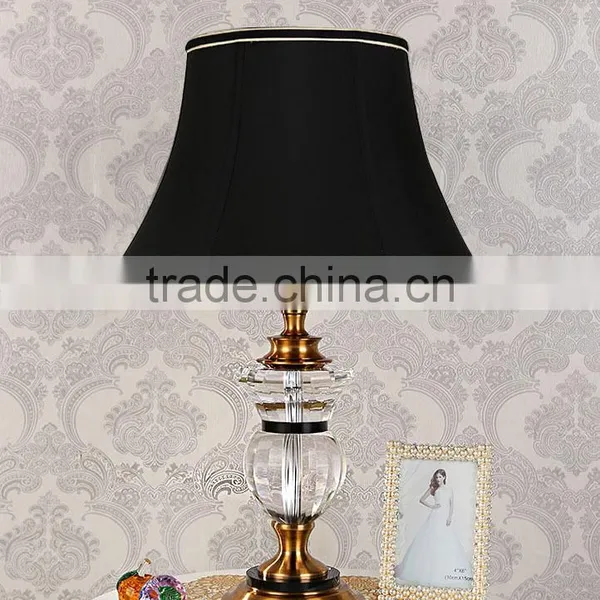 Clear K9 Crystal Table Lamp With Black Lampshade photo-2