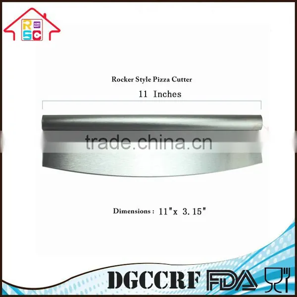 High Quality Factory Price 11 Inch Blade Stainless Steel Rocker Pizza Cutter photo-3