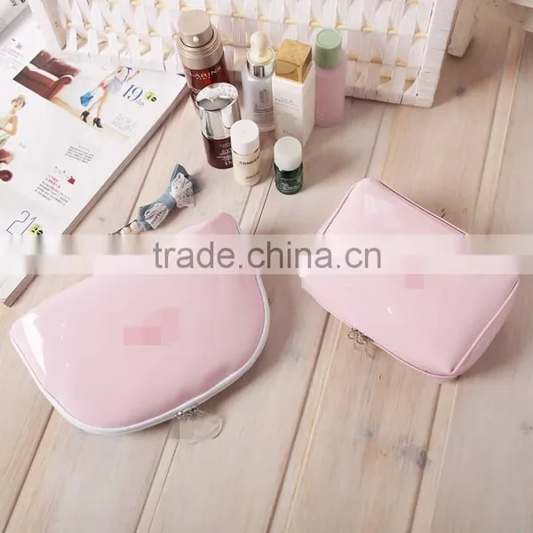 Lovely Princess Pink Carry Makeup Bags PU Cosmetic Bag Toiletry Bag photo-5