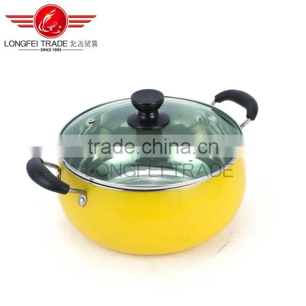 New Design 5pcs Colorized Drum-shaped Stainless Steel Soup Pot Kitchen Cookware With Decal photo-3