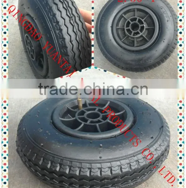 Wheel Barrow, Garden Tool Cart, Hand Trolley Use Air Wheel Cart Wheel PU Foam Flat Free Pneumatic Solid Rubber Caster Wheel photo-6