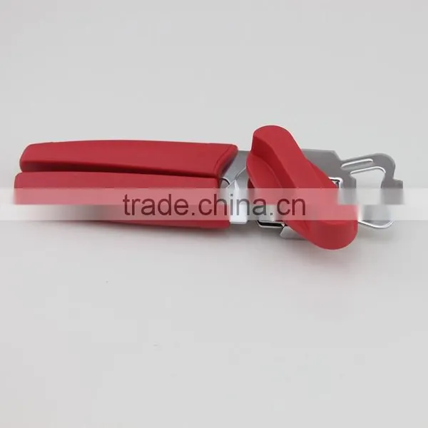 Red Plastic Handle Easy to Grip Can Opener Includes Bottle Cap Opener and Can Tab Lifter photo-6