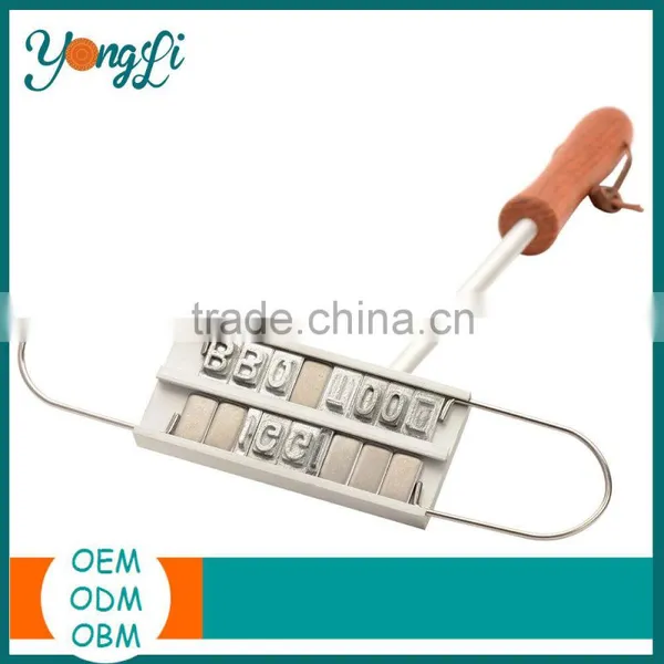 DIY Barbecue Tools Branding Iron Stamp With Changeable Letters BBQ Branding Iron photo-2