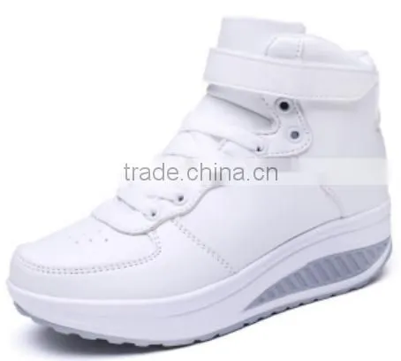 High Cut Swing Shoes Wedge Fashion Walking Shoe Low MOQ Bulk Wholesale for Lady photo-2