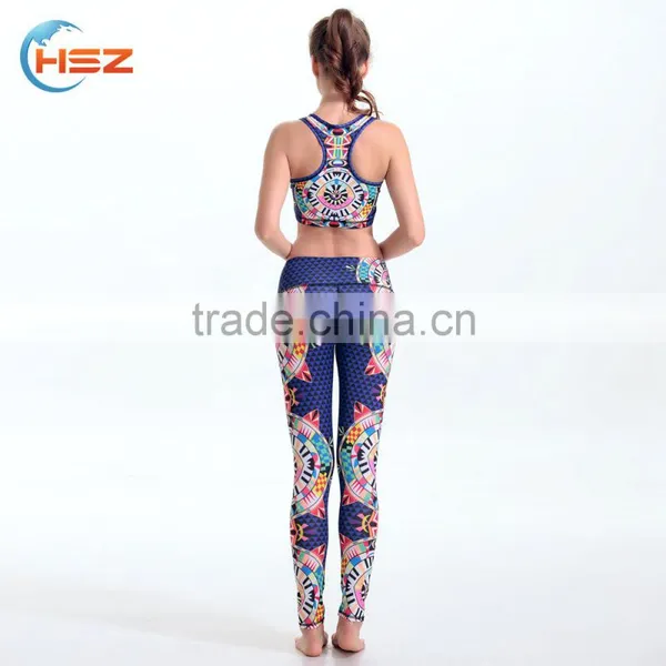 YD46005 Wholesale Printed Fashion Latest Designs Pictures Hot Sexy Slim Mature Women Legging Yoga Wear photo-4