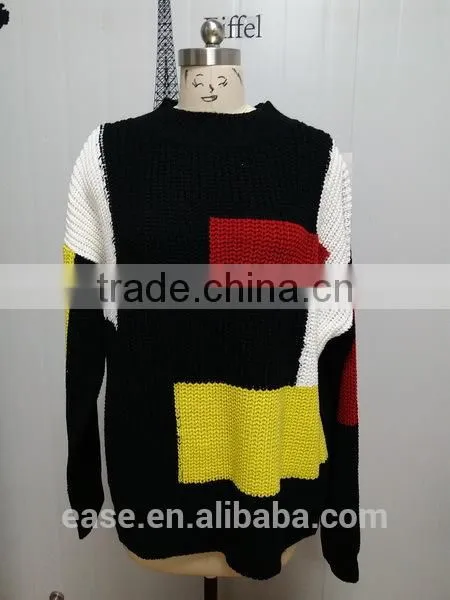 High Quality China Customed Latest Sweater Designs for Men Ribbed Trims Wool Blend Sweater photo-2