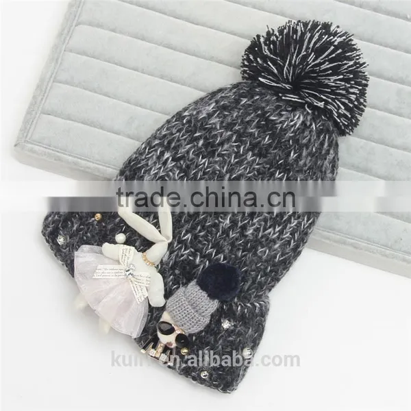 Beanie Winter Kniting Hat With Ball Hip Hop Dancing British Flag Stars Unisex Men Womens Beanies Accessories photo-4