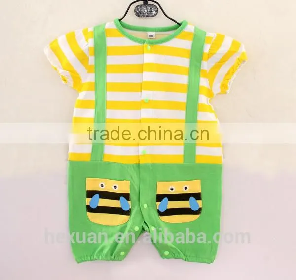 New Design Short Sleeve Funny Baby Clothes Romper Infant Jumpsuits New Born Clothing Summer Baby Gift photo-3