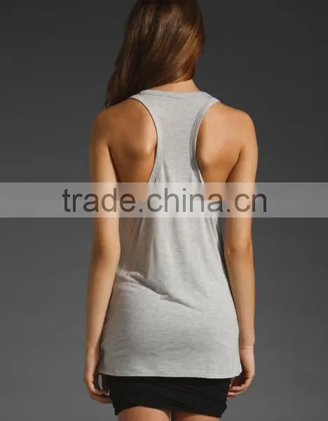 100% Rayon Classic Pocket Grey Tank photo-3