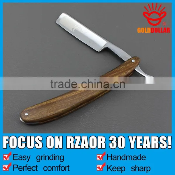 "GOLD DOLLAR W55"wooden Barber Straight Razor Shaving Razor