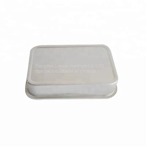 High Quality White Coated Airline Aluminium Foil Container With Lid For Inflight photo-2