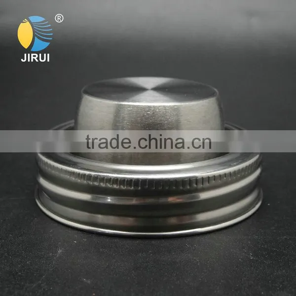 2016 Factory New Designed Silver Cocktail Shaker 70mm Stainless Steel Lid for Mason Jar photo-2