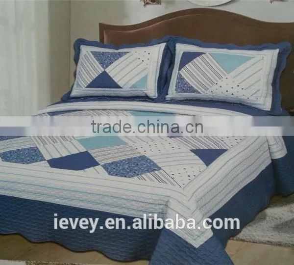 High Quality Best Price Cotton Fabric Plaid Style Bed Sheet Patchwork Summer Quilt Patchwork Quilt Wholesale photo-4