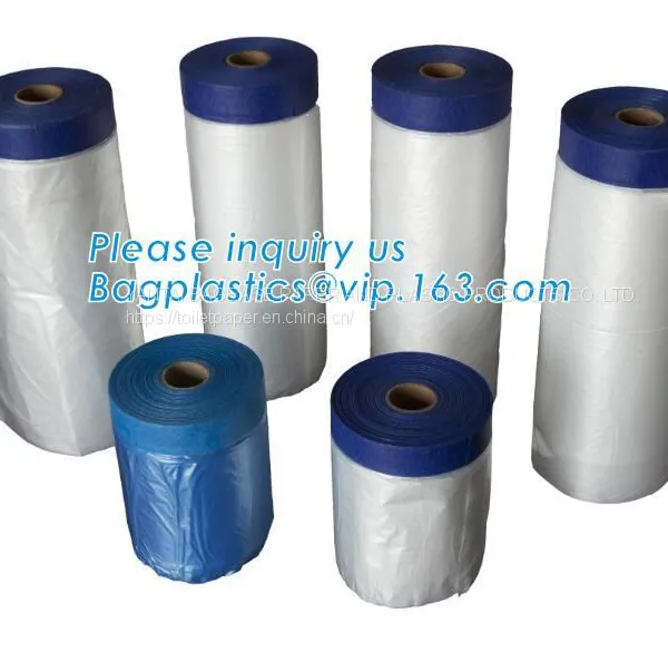 Automotive Roll Masking Film Set, Painting Tray Kit, Pre-Taped, Sheeting Covering, Car Furniture Protection Cover photo-5