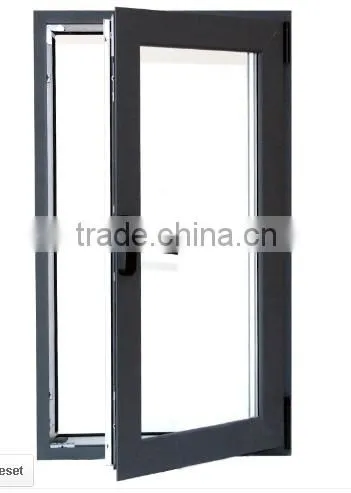 Grey Color Electrophoresis Surface Treatment Aluminium Casement Windows photo-2