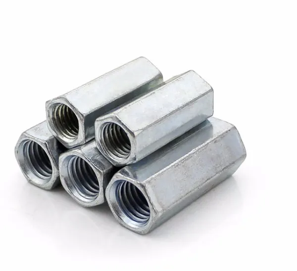 Professional Factory M6-M20 High Strength Galvanized Steel Hexagon Coupling Nut Thickened Zinc Plated connect bolt Application