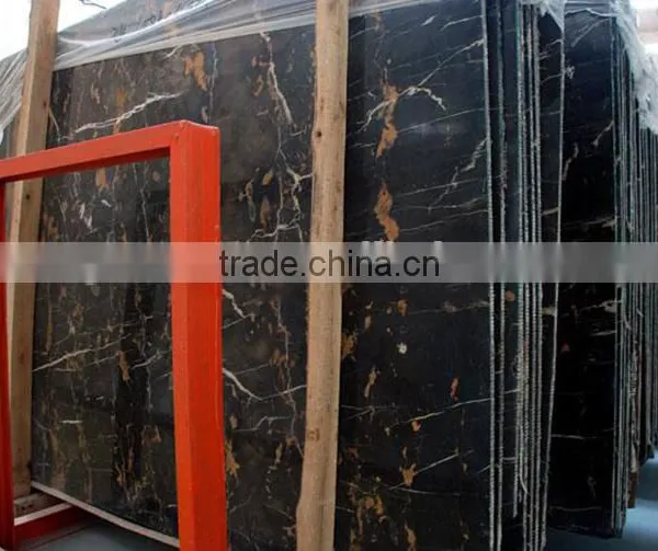Cheap Supply Polished Black Portoro Marble Slab photo-4