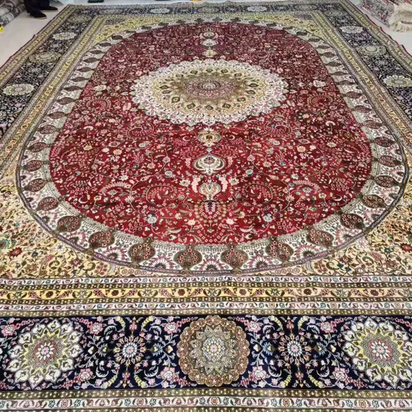 12x18ft Large Size Handmade Silk Carpet for Living Room