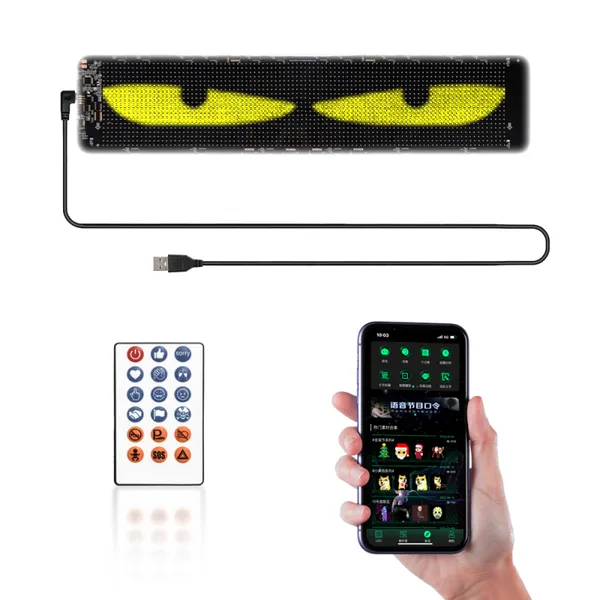 Super Bright Led Screen Led Scrolling Display Screen Sticker APP Programmable Soft Led Displays Flexible Led Screen for Car