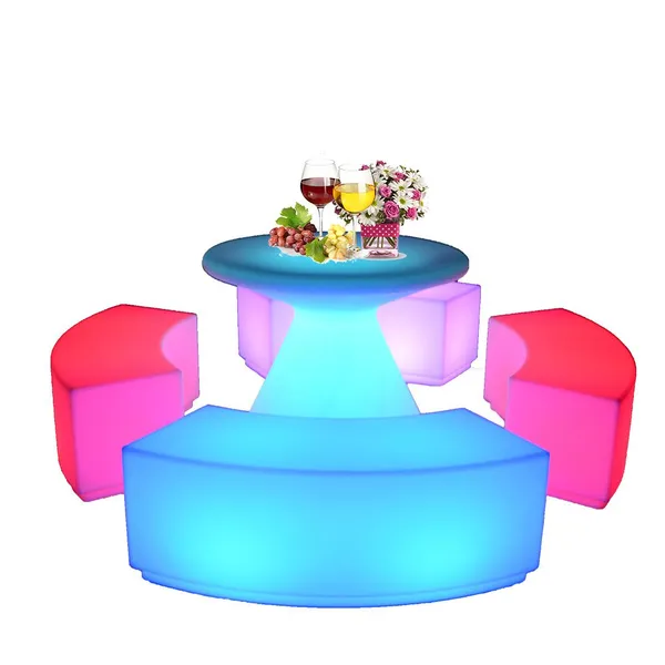 Event Commercial Outdoor Garden Color Changing Rechargeable Illuminated Outdoor Furniture Plastic Led Glowing Bar Chair photo-4