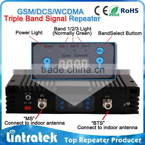 GSM/DCS/WCDMA 900/1800/2100mhz Home Use 2G/3G Gsm Selective Pico Amplifier photo-3