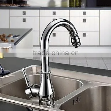 High-grade Single Lever Stainless Steel Kitchen Faucet photo-4