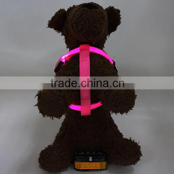 LED Light Chest Strap Pet Dog Harness Glow Leash Chest Flashing Pet Harness photo-4