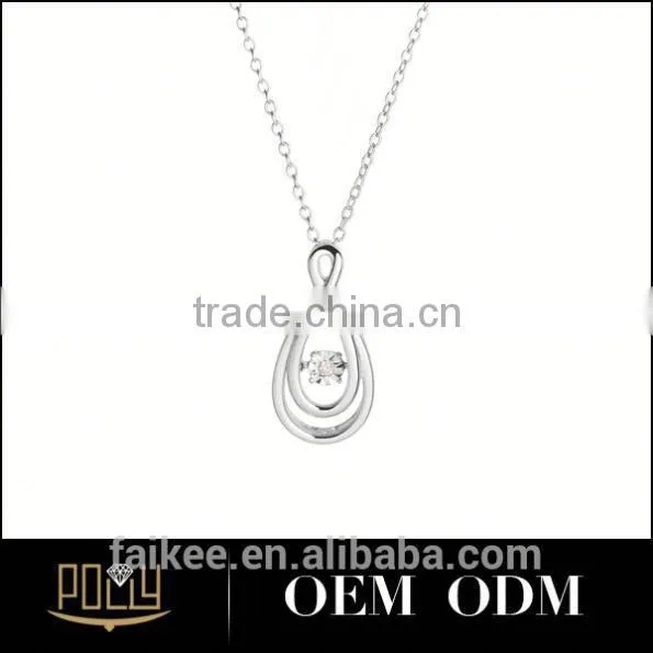 925 Silver Smooth Drops Pendant for Medical Alert Pendant photo-2