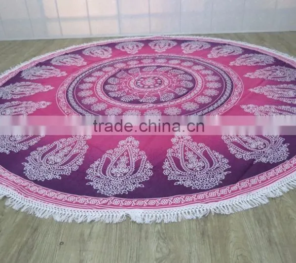 Summer Large Printed Round Beach Towels photo-6