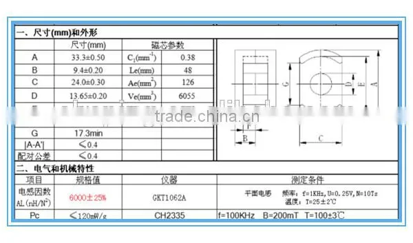 Made in Professional Factory, POT3319 Soft Magnet Ferrite Core Pc44 photo-3
