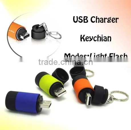 (120315) Mini Gift ABS Material USB Rechargeable Torch photo-3