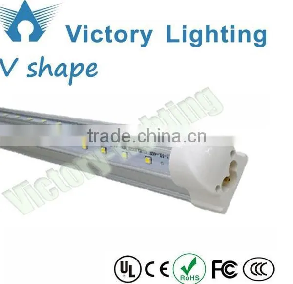 Shenzhen Victory Lighting 44W T8 8ft Vshape Double Sided Led Tubes Light photo-3